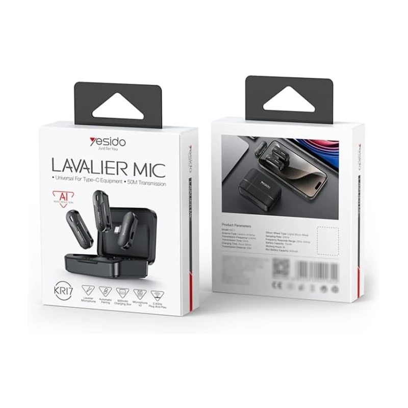 میکروفن یقه ای یسیدو مدل KR17 iphone